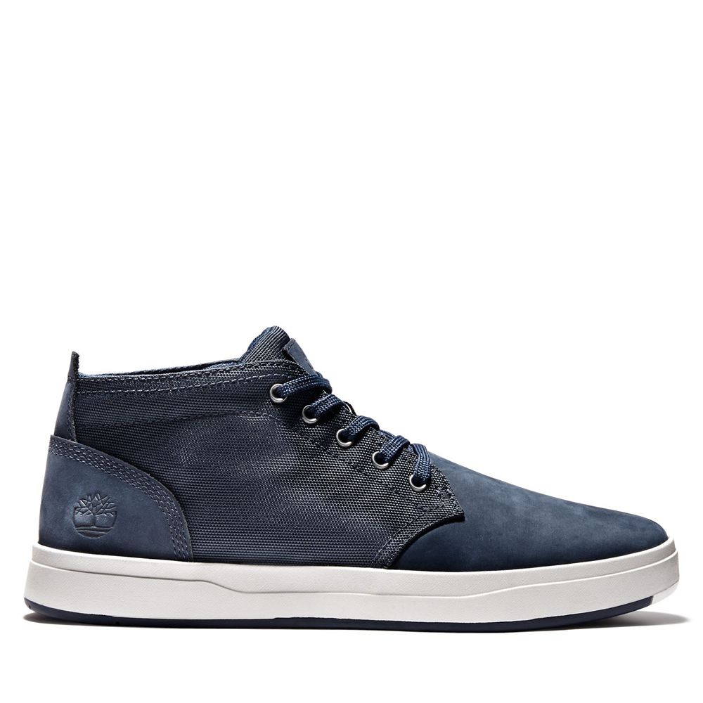 Timberland Chukka Μποτακια Ανδρικα Σκουρο Μπλε - Davis Square Mixed-Media - Greece 2541036-RV